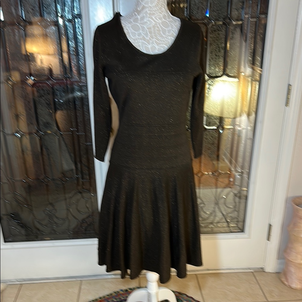 Knitted dress with long sleeves